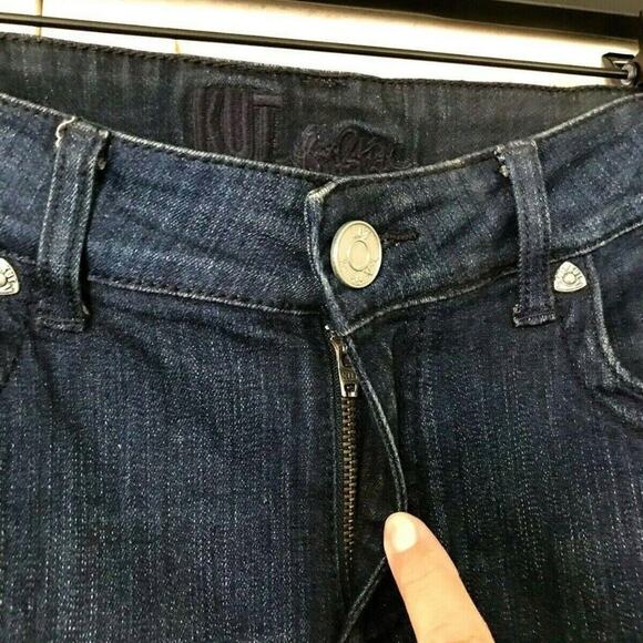 Kut From the Kloth Women's Dark Stretch Denim Mid Rise Boot Cut Jeans Size 6 - Picture 5 of 11